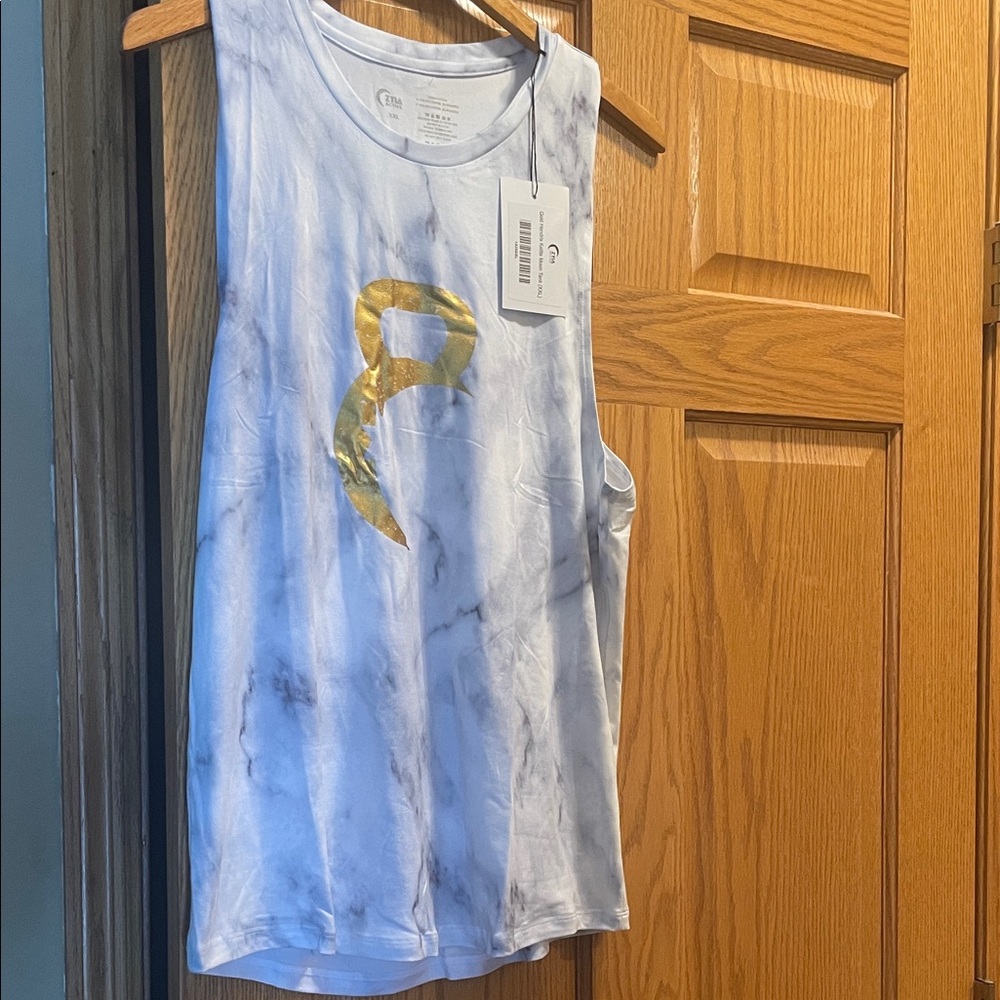 ZYIA Gold and White Kettle Moon Tank